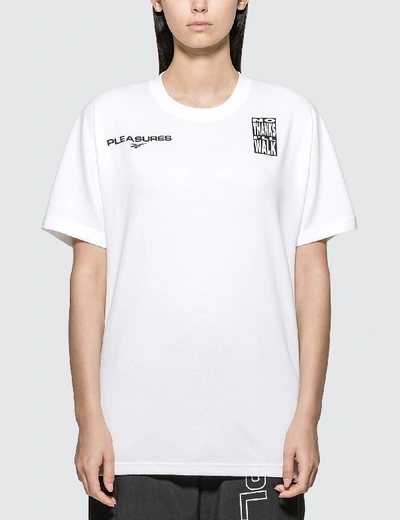Shop Reebok Pleasures X  Vector T-shirt In White