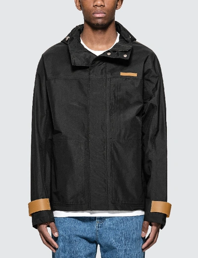 Shop Helmut Lang Tech Zip Up Jacket In Black