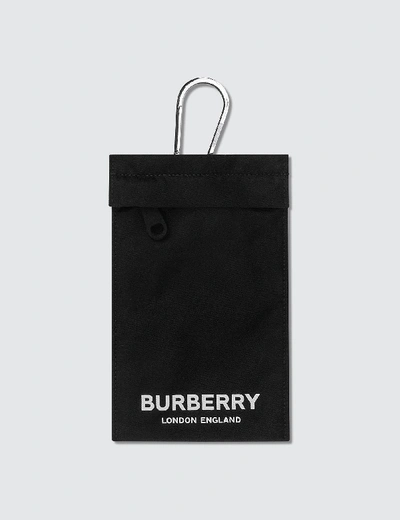 Shop Burberry Nylon Logo Pouch In Black
