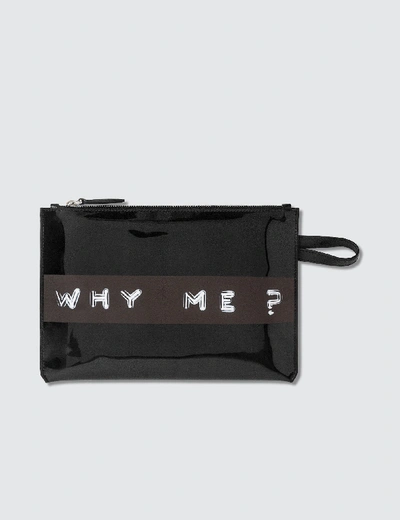 Shop Burberry "why Me?" Cosmetic Pouch In Black