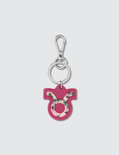 Shop Ganni Zodiac Keyrings Taurus In Red