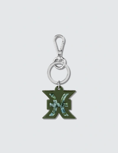 Shop Ganni Zodiac Keyrings Pisces In Green