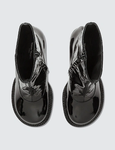 Shop Maison Margiela Ankle Patent Leather Boots In Black