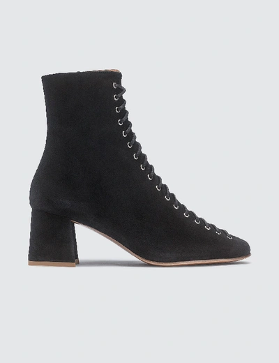 Shop By Far Becca Black Suede Boots
