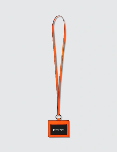 Shop Palm Angels Iconic Neck Card Holder In Orange