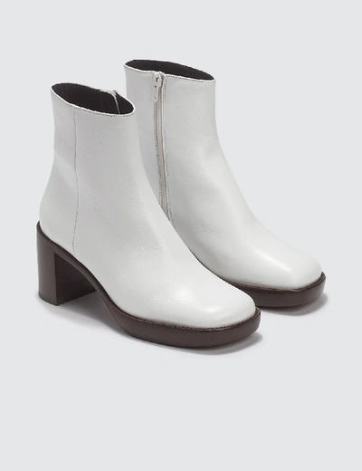 Shop By Far Ellen White Leather Boots