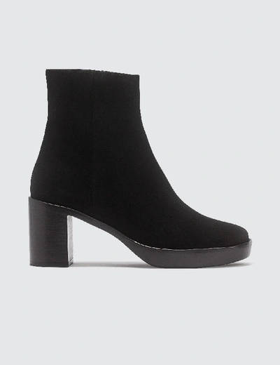 Shop By Far Ellen Black Suede Leather Boots