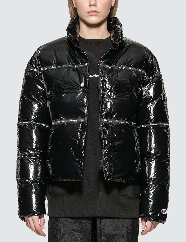 champion puffer bomber jacket