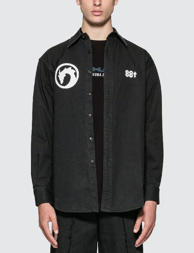 Shop Sankuanz 88rising X  Logo Print Shirt In Black