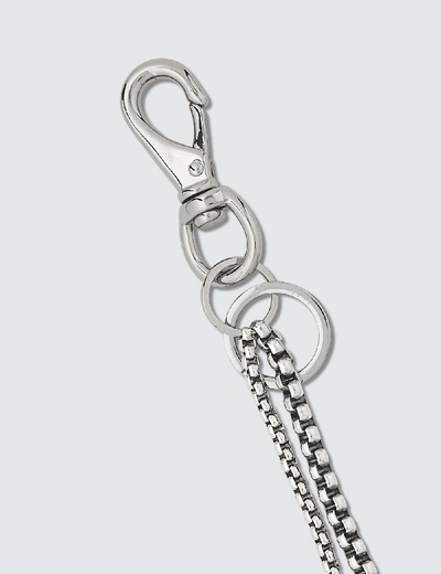 Shop Martine Ali Double Boxer Wallet Chain In Silver