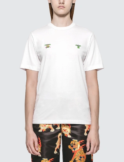 Shop Kirin Flying Djs 01 J Basic T-shirt In White