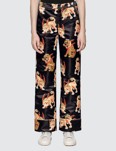 Shop Kirin Haetae Duchesse Pajama Pants In Black