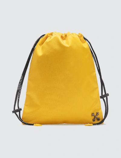 Shop Off-white Nylon Pouch Bag In Yellow