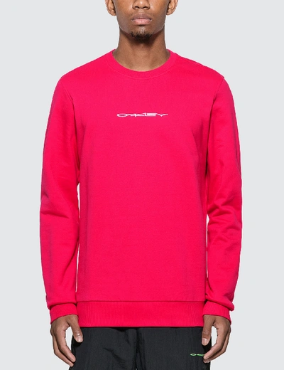 Shop Oakley Logo Sweatshirt In Pink