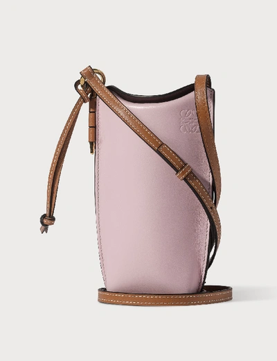 Shop Loewe Gate Pocket With Shoulder Strap In Pink