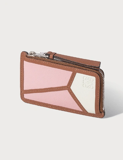 Shop Loewe Puzzle Coin Cardholder In Pink