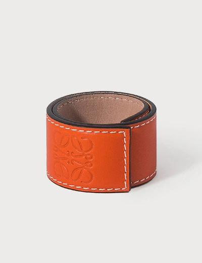 Shop Loewe Small Slap Bracelet In Orange