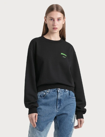 Shop Off-white Princess Crop Sweatshirt In Black