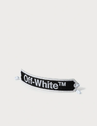 Shop Off-white Macrame Bracelet In Black