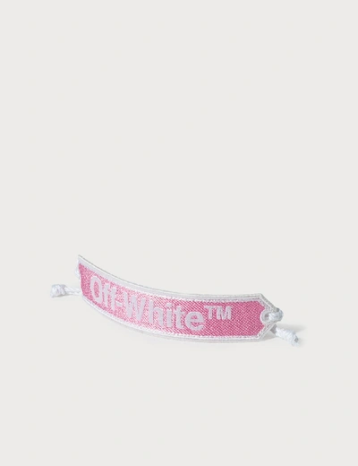 Shop Off-white Macrame Bracelet In Pink