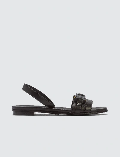 Shop Alyx Flat Sandal With Buckle In Black