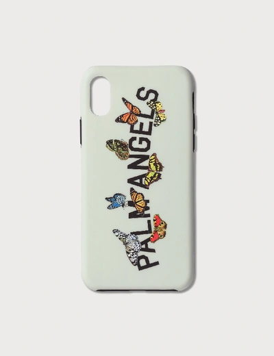 Shop Palm Angels Butterfly College Iphone Case Xs In Grey