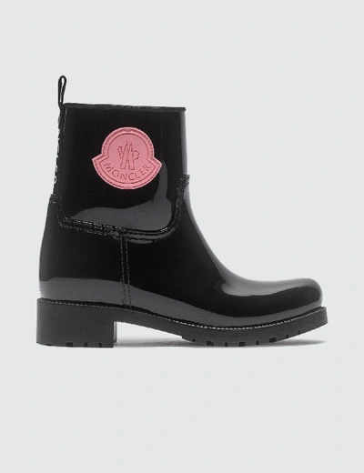 Shop Moncler Rubber Boots In Black