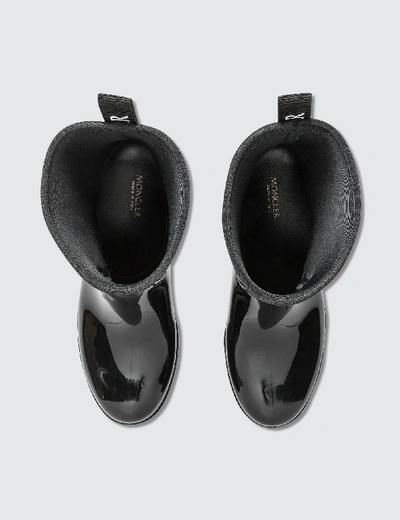 Shop Moncler Rubber Boots In Black