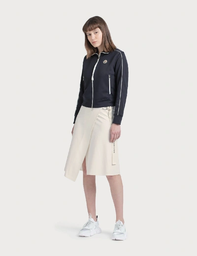 Shop Moncler A-line Mid Skirt In White