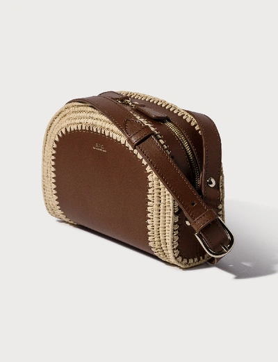 Shop Apc Demi-lune Mini Bag In Brown