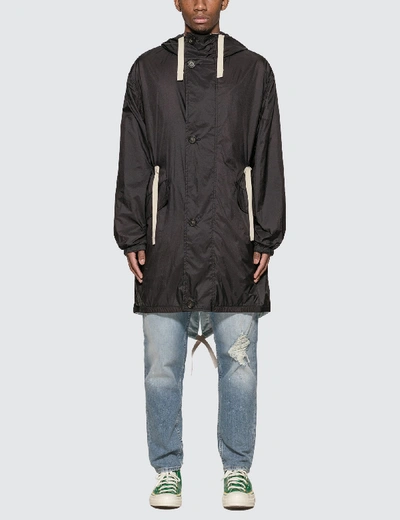 Shop Acne Studios Ripstop Fishtail Parka In Black