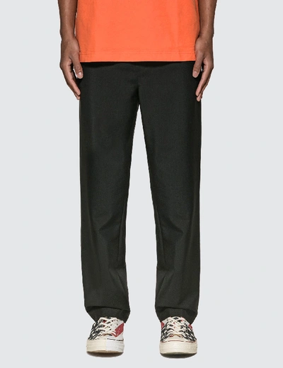 Shop Acne Studios Cropped Wool Blend Trousers In Black