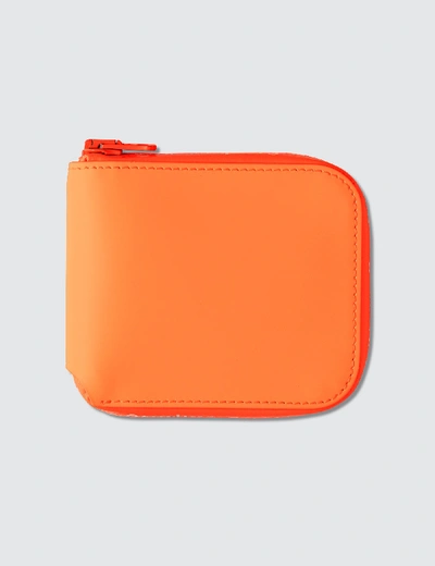 Shop Acne Studios Compact Zip Wallet In Orange