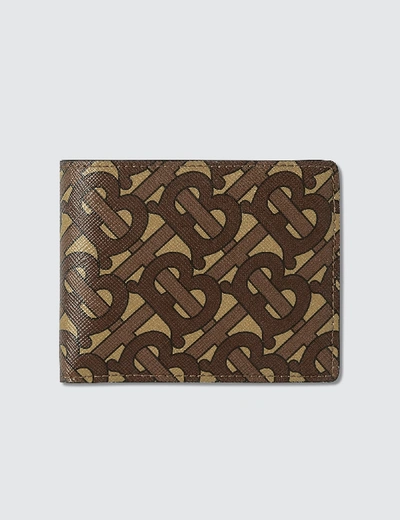 Shop Burberry Tb Monogram Bifold Wallet In Brown