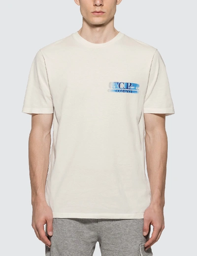 Shop C.p. Company Logo Print T-shirt In White