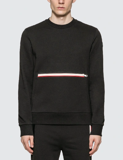 Shop Moncler Girocollo Sweatshirt In Black