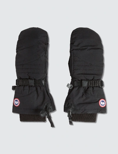 Shop Canada Goose Arctic Down Mitts In Black