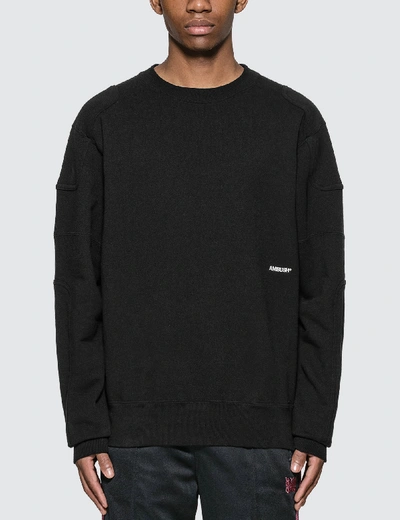 Shop Ambush Panel Logo Sweatshirt In Black