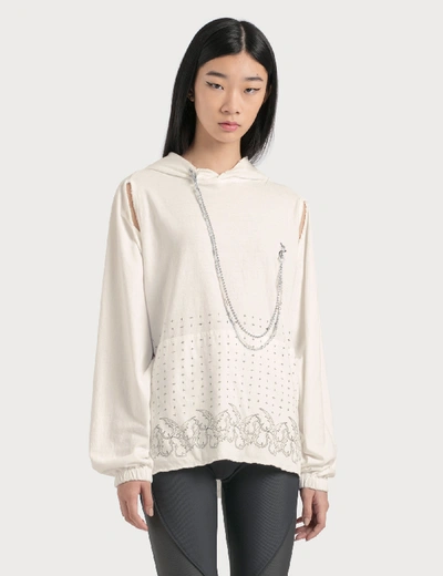 Shop Hyein Seo Chained Hoodie In White