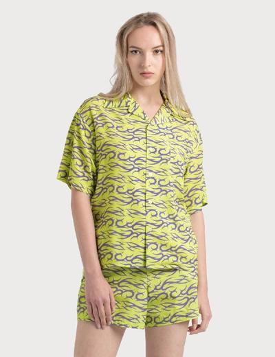 Shop Ashley Williams Tropic Shirt In Green