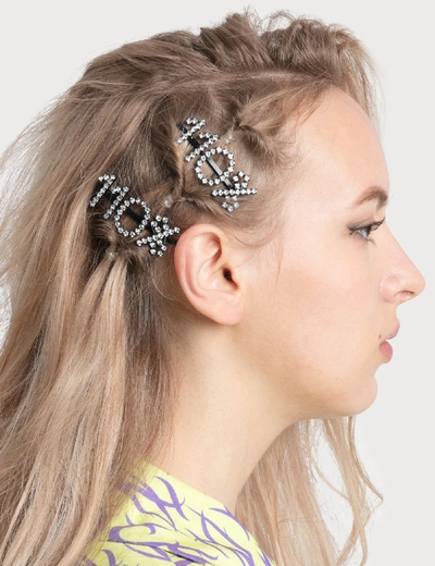 Shop Ashley Williams 110% Hair Clip In Silver