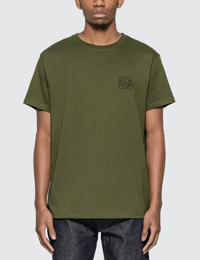 Shop Loewe Asymmetric Anagram T-shirt In Green