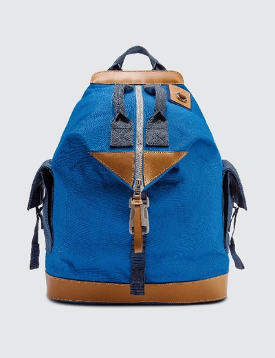 Shop Loewe Eln Convertible Backpack In Blue