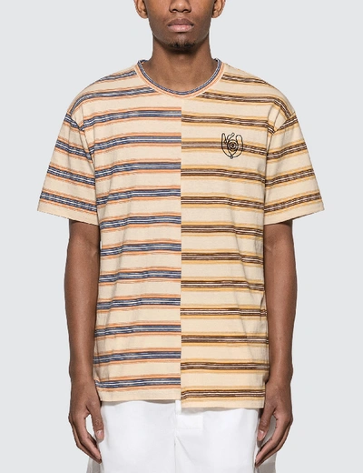Shop Loewe Eln Stripe Asymmetric T-shirt In Multicolor