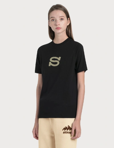 Shop Stussy S Puff T-shirt In Black