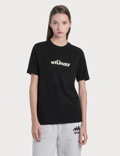 Shop Stussy Big U T-shirt In Black