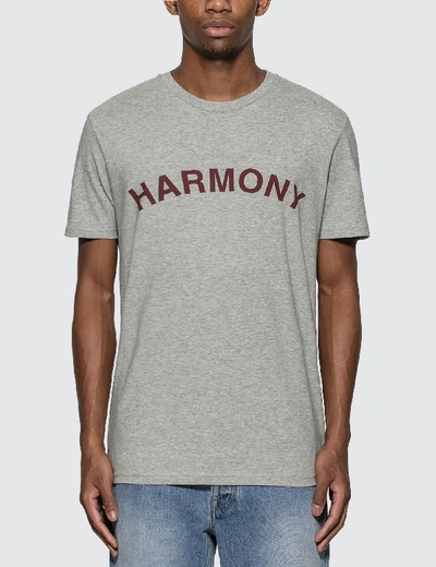 Shop Harmony Teo Logo T-shirt In Grey