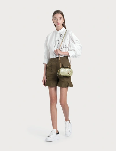 Shop Chloé C Mini Vanity Bag In Beige