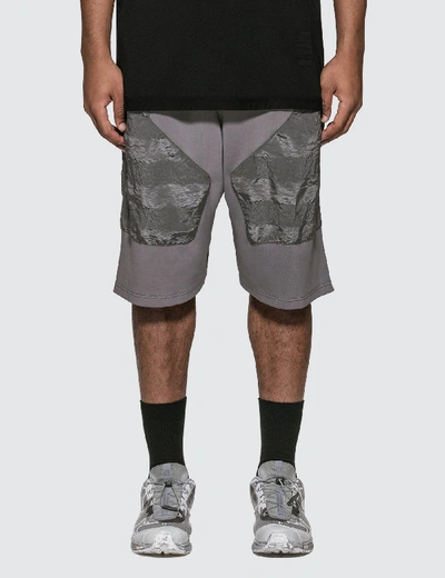 Shop Stone Island Shadow Project Paneled Relax Shorts In Blue