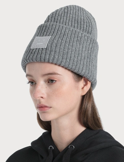 Shop Acne Studios Pansy N Face Beanie In Grey